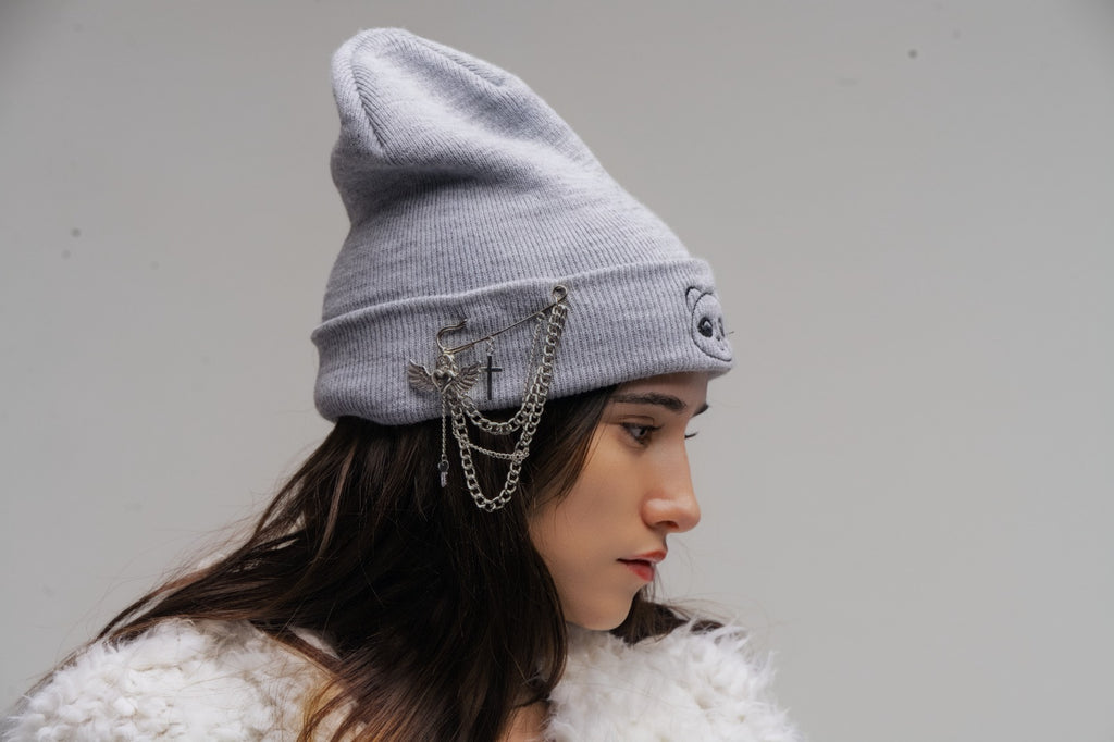 Gorro con borde vuelto